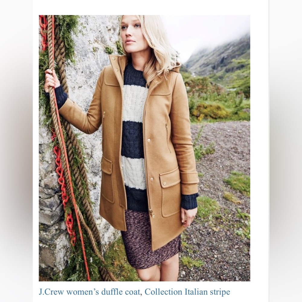 J.Crew Melton Wool Duffle Coat warm camel